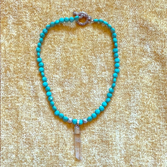 Hand beaded crystal necklace - Picture 2 of 3